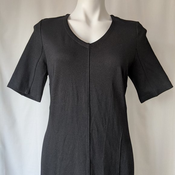 cabi ▪ black ponte classic claire sheath dress - Picture 3 of 14